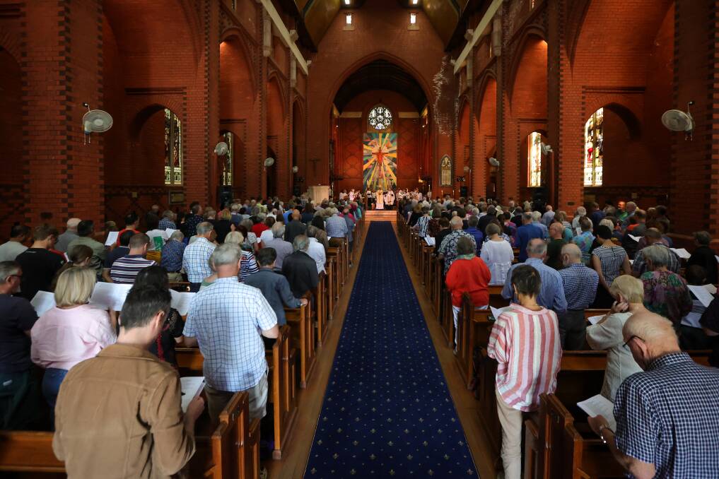 The Holy Trinity Cathedral in Wangaratta was at full capacity for the Jazz Mass. Picture by James Wiltshire