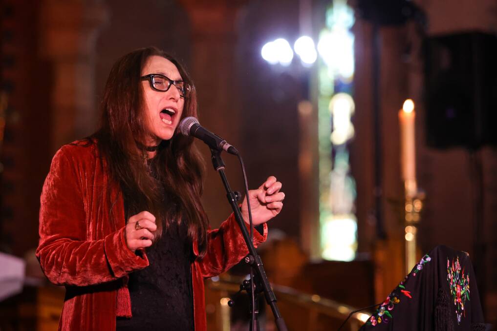 Melbourne based blues singer Kerri Simpson performing at the Jazz Mass at Holy Trinity Cathedral in Wangaratta. Picture by James Wiltshire