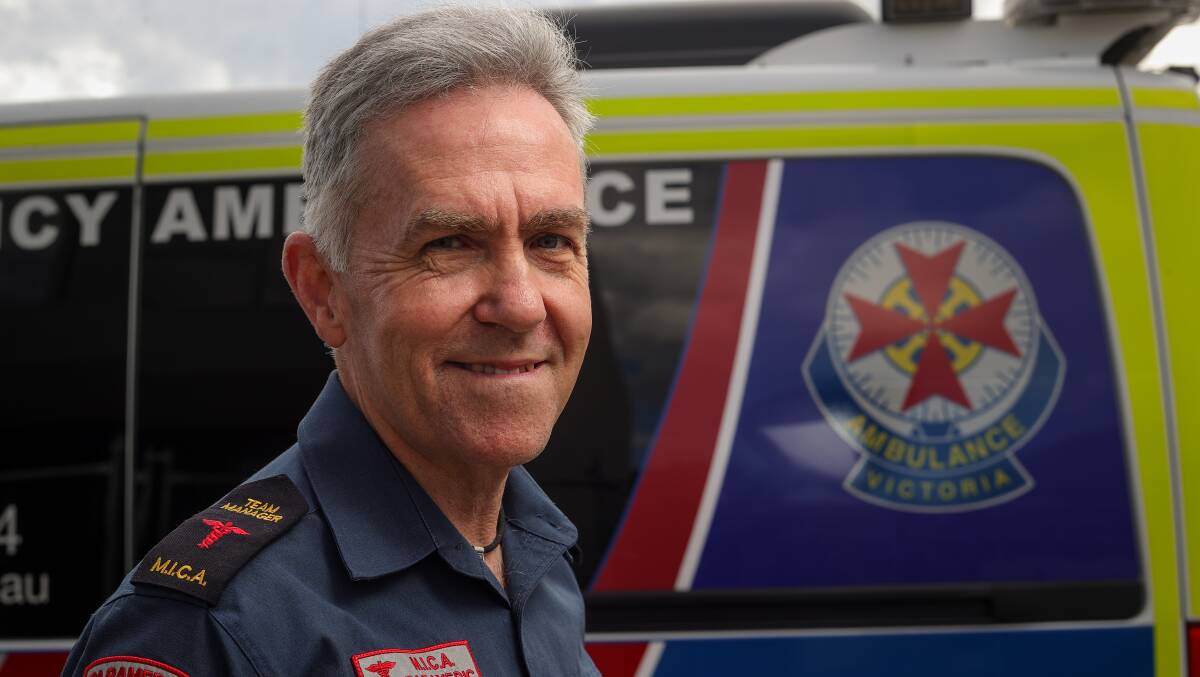 South Street Ambulance Headquarters, Wodonga. Paramedic Mike Fuery is retiring after 40 years. Picture by James Wiltshire