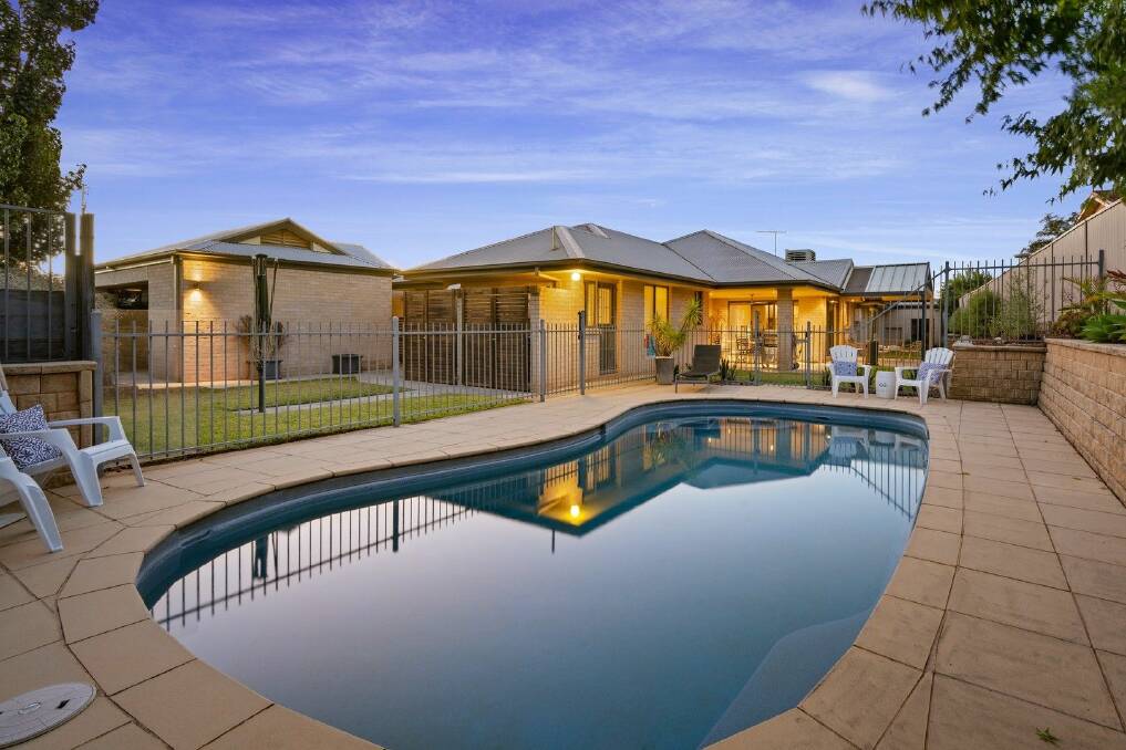 Pool and outdoor area at the Gould Avenue home. Picture supplied