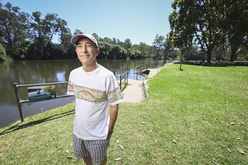 Albury resident Anthony Perrone is concerned a proposed development at Noreuil Park would destroy the natural landscape. Picture by Mark Jesser