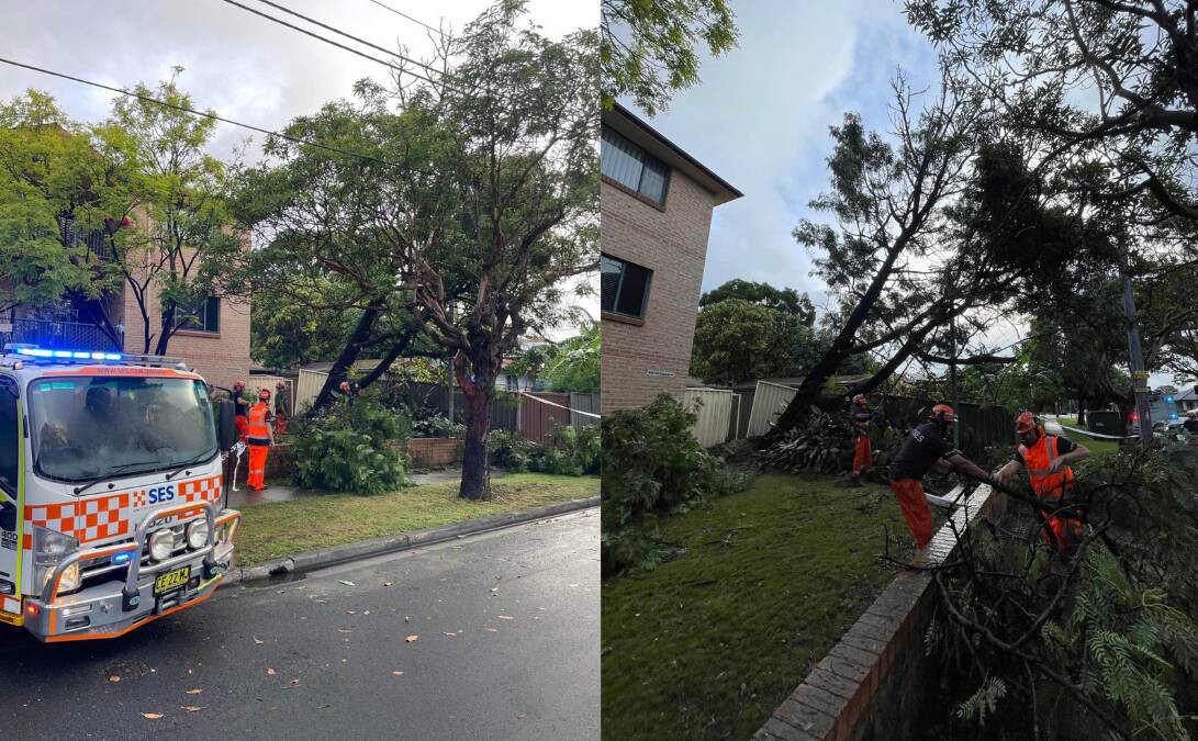 Storms kept SES volunteers busy across Sydney on February 19. Picture by NSW SES Canterbury Unit via Facebook