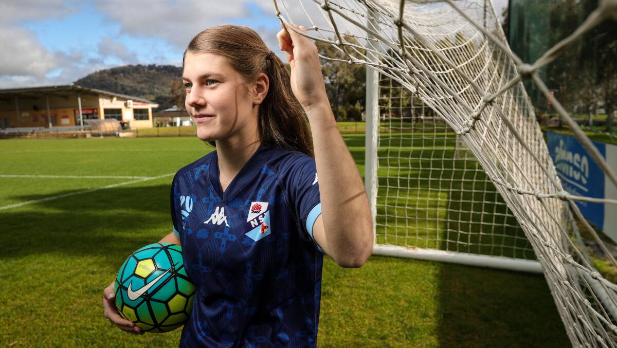 Albury's Ash Carty at La Trobe Fields in Wodonga this week ahead of the under-18 nationals in Melbourne next week. Pictures by James Wiltshire