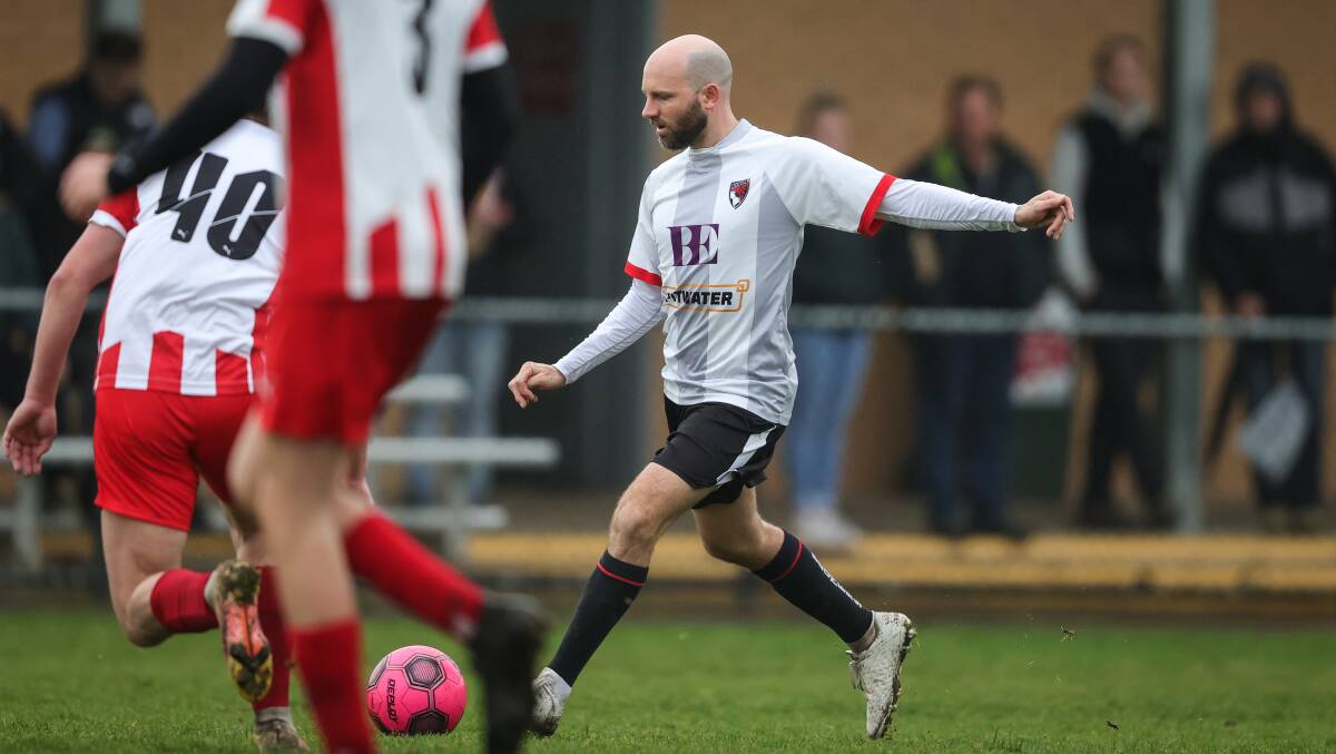 Andrew Grove on the move in his second game back from injury. The former coach nailed a hat-trick. Pictures by James Wiltshire