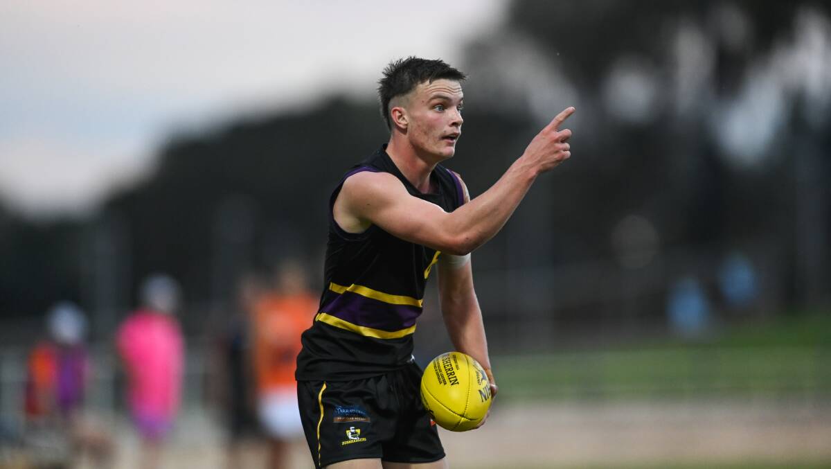 Bushranger teammates Coby James (Mooroopna Cats), pictured, and Phoenix Gothard (Albury Tigers) might come head-to-head when Vic Country takes on the Allies at Moorabbin on Sunday.