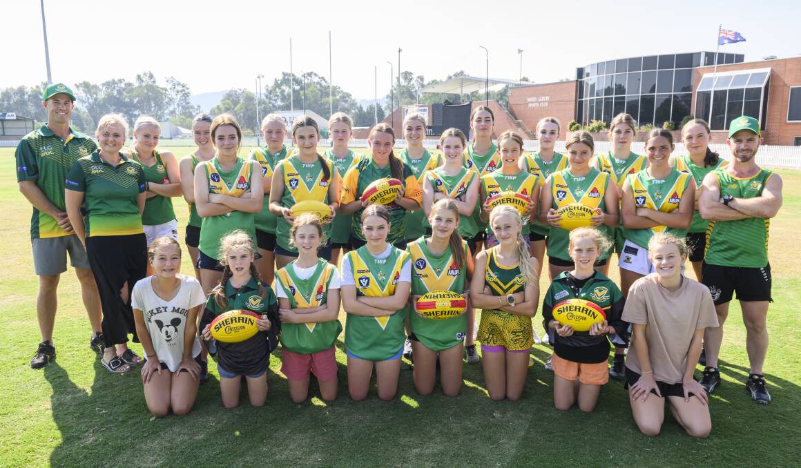 North Albury's youngsters are gearing up to contest the under-14 and under-17 competitions in the AFL NEB Female Football League. Picture by Mark Jesser