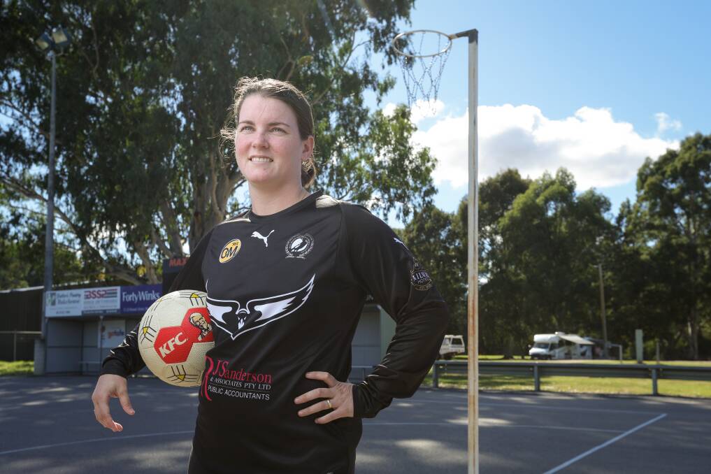 Wangaratta premiership player Chaye Crimmins has made her return to the court this season after becoming a mum. Picture by James Wiltshire