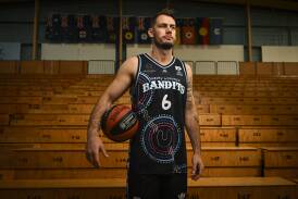 Albury-Wodonga Bandit Jacob Cincurak showcases the club's First Nations Round uniform which will be worn by players this weekend. Picture by Mark Jesser