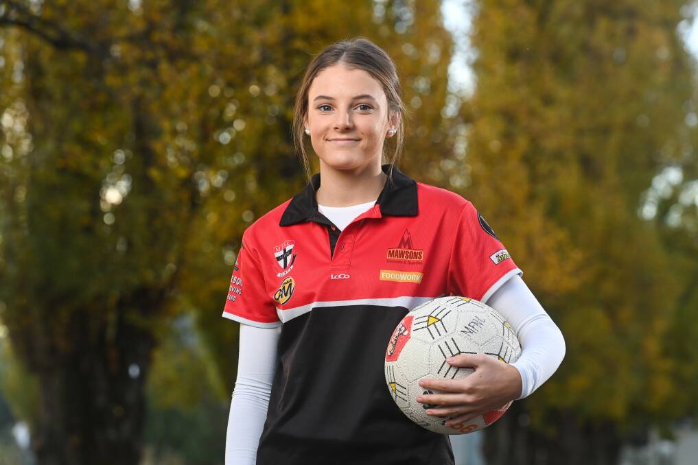 Myrtleford youngster Evie Hughes is tipped to be a player to watch this season.