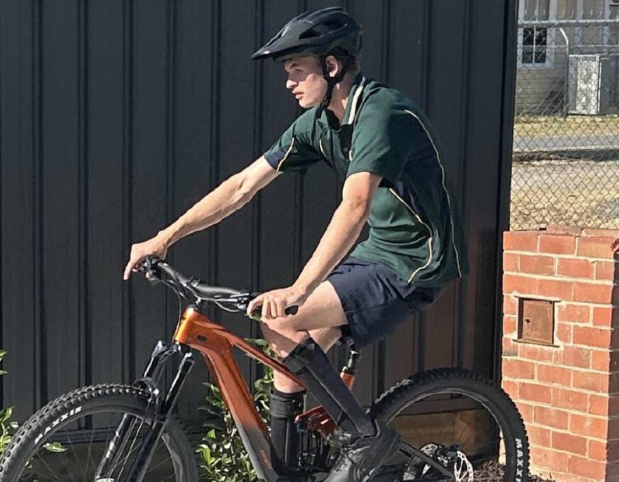 Jackson Gray, 15, has Hereditary Spastic Paraplegia and relied on his e-bike to give him some independence. Picture supplied
