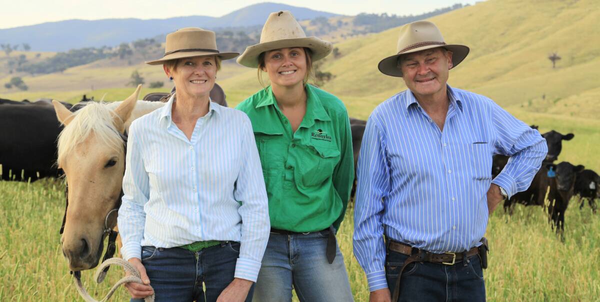 LEADING THE WAY: Lucinda and Bryan Corrigan with daughter Ruth at their property, Rennylea. Lucinda and Ruth will be among the inspiring guest speakers at the Holbrook Landcare Women in Ag event this month.