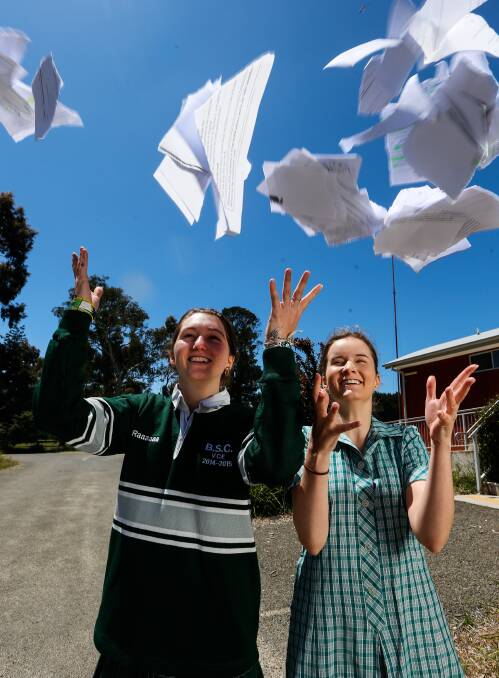 The exam papers fly