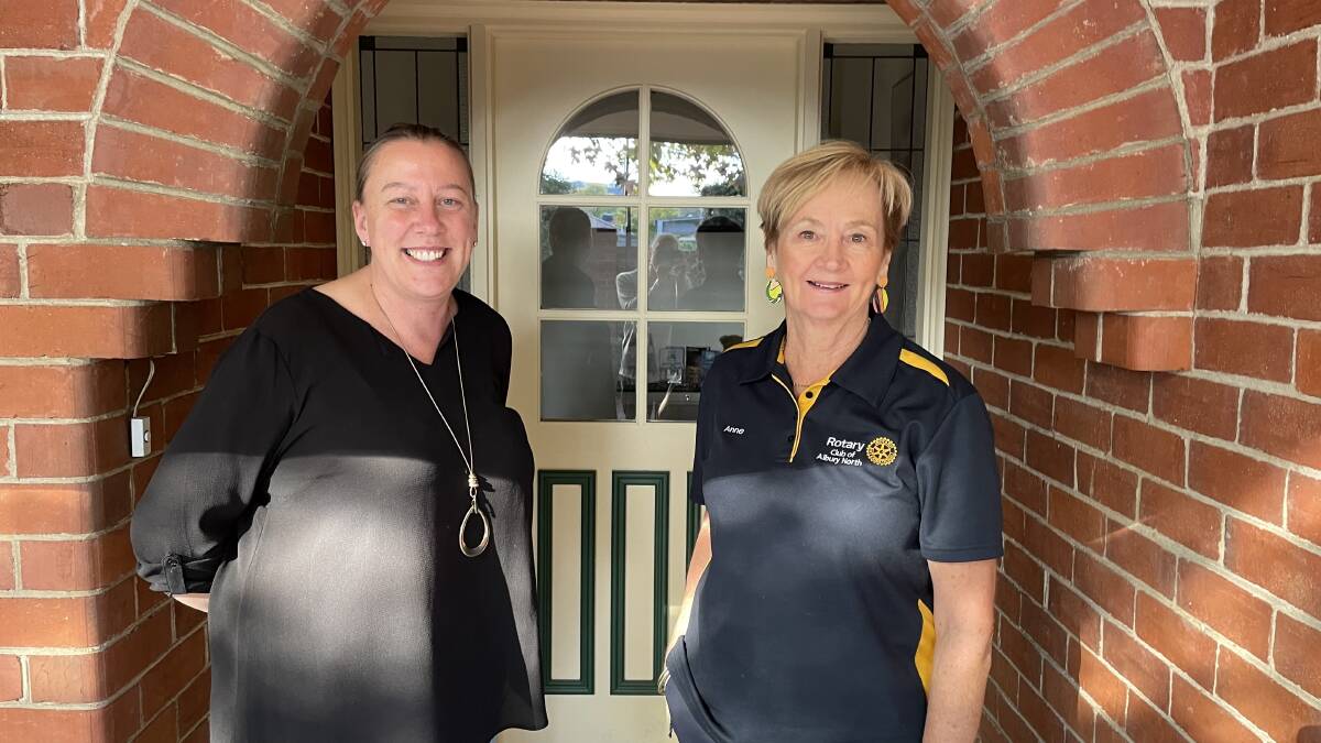 Country Hope's North East and Border co-ordinator Kristy McMahon and Rotary Club of Albury North past president Anne Hayward support mental health initiatives on the Border. Picture by Jodie Bruton