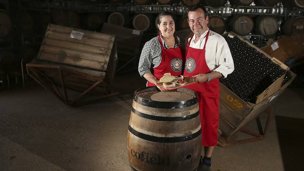 WINE DOWN: The Pickled Sisters Cafe's Marion Hansford and Stewart Gilchrist, also head chef, embrace local produce. Picture: ELENOR TEDENBORG