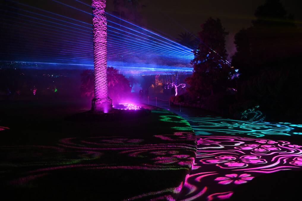 Aurora returns to Albury Botanic Gardens with a whole new look, nightly until July 16. Picture by Mark Jesser