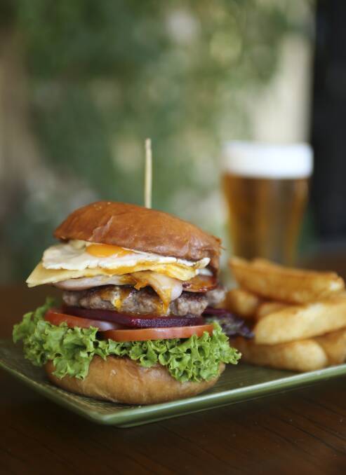 TOP-NOTCH: Aussie Burger at the Birallee Tavern. Picture: ELENOR TEDENBORG