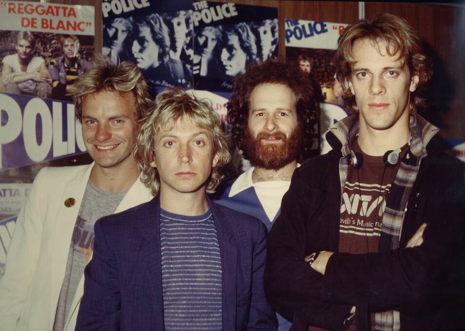 Michael Gudinski, third from left, with Sting.