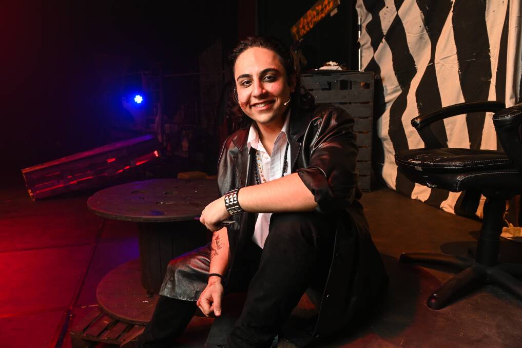 Wodonga Senior Secondary College Year 11 student Parsa Ghodsieh, 16, plays the ultimate anti-hero in the college's new production, Sweeney Todd: The Demon Barber of Fleet Street. Picture by Mark Jesser