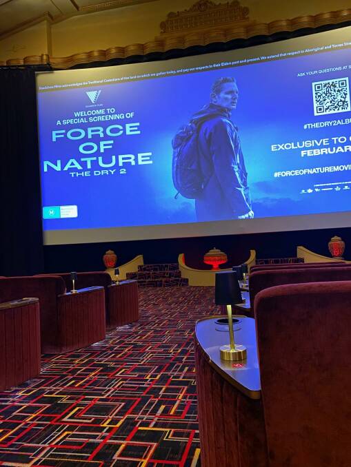 Force of Nature: The Dry 2 premiered at Regent Cinemas Albury-Wodonga in two sold-out screenings on Tuesday night. Picture by Jodie Bruton