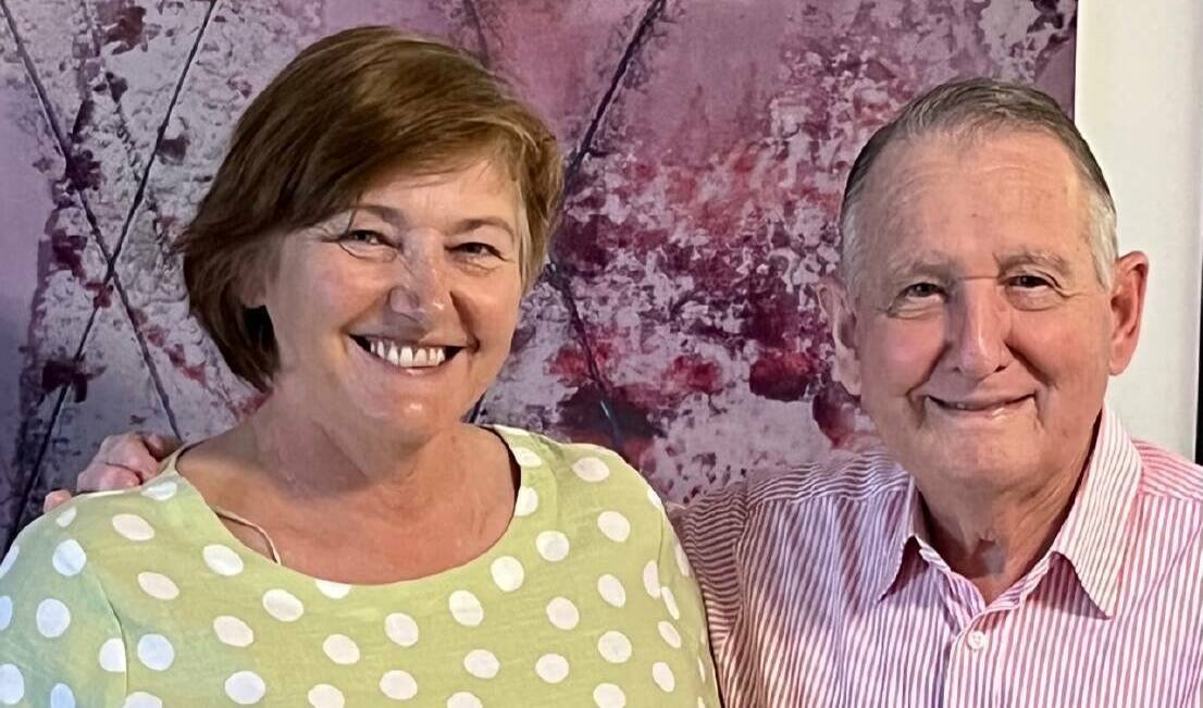 Retired Walwa veterinarian and self-published author Janice Newnham (White Lies - Where There Is Smoke) with her writing mentor Len Johnson (Love Letters From The War). Picture supplied