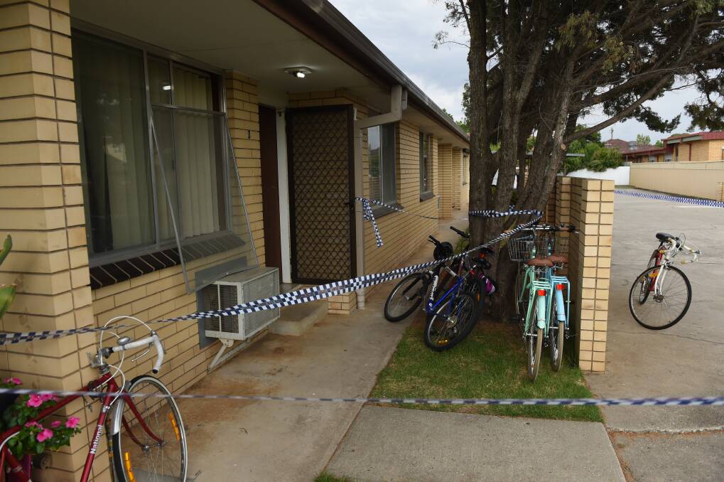 A Wodonga man is in a critical condition in a Melbourne hospital after being bashed at this Schubert Crescent last night. Picture: MARK JESSER 