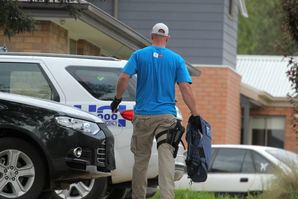 BUSTED: Police conducted raids in Wodonga on Thursday in relation to the t-shirt bandits. Picture: BLAIR THOMPSON