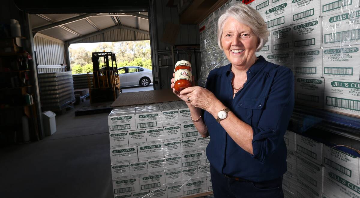 RELISHING ROLE: Jill Davis, who started making relish to use up leftover tomatoes, has been supplying Coles with her relish for 20 years.