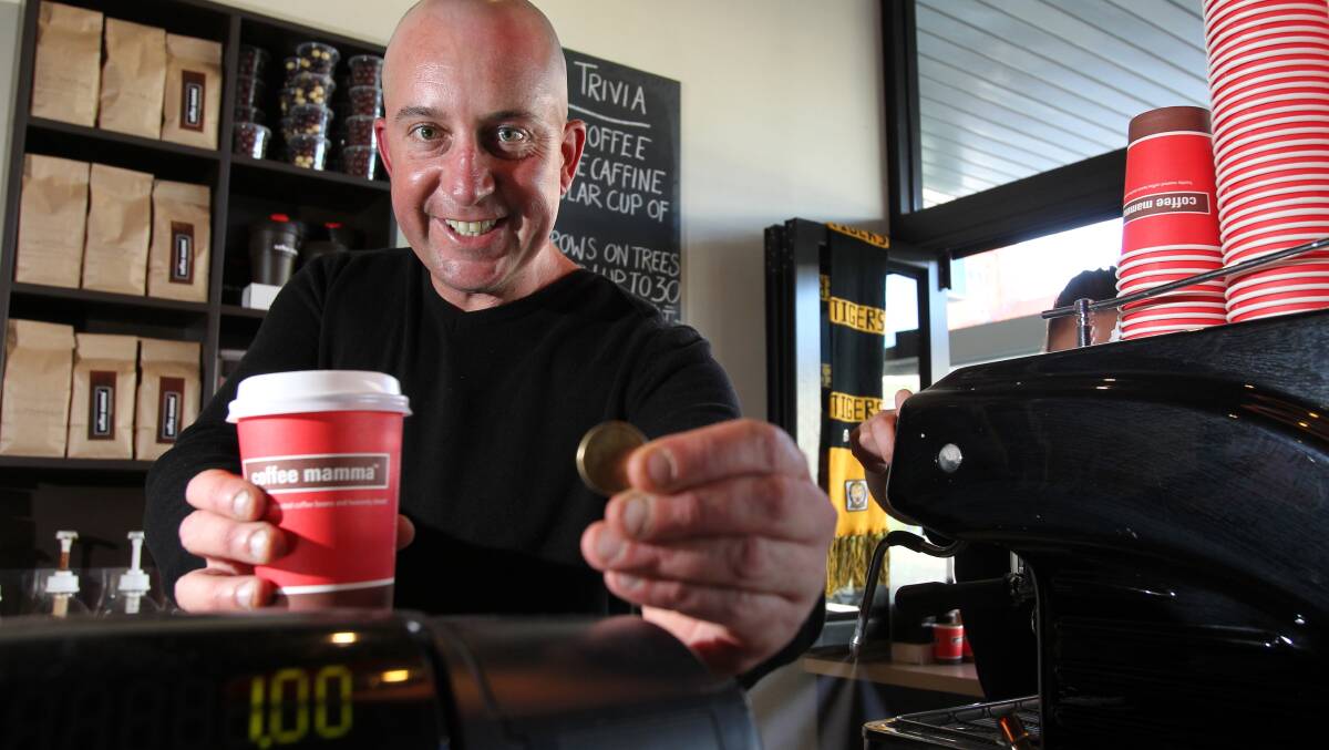 Matthew Sheridan, who operates Coffee Mamma in Albury and Wodonga.