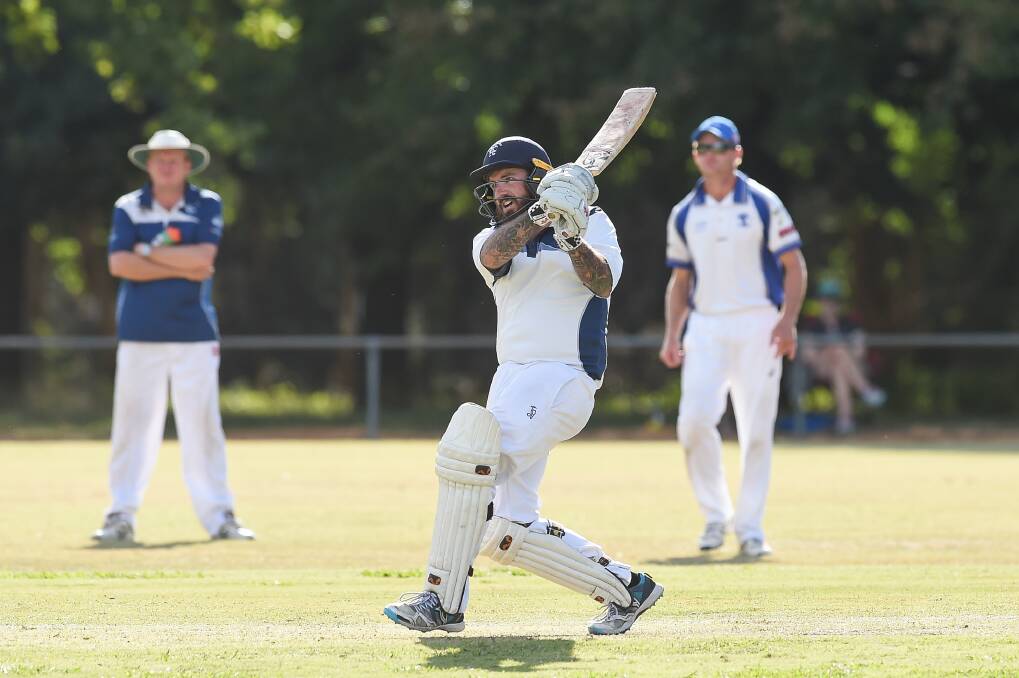 GOOD DAY OUT: Kiewa's Scott Goodwin took six wickets in his side's semi-final win against Yackandandah on the weekend. Pictures: MARK JESSER