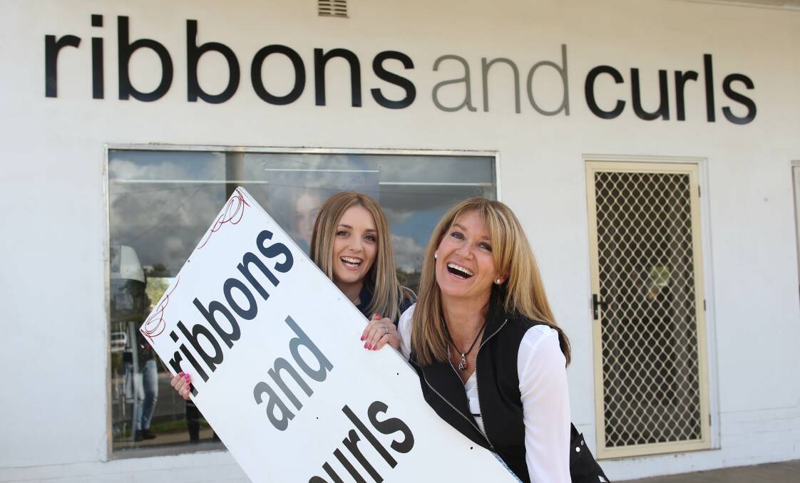 PASSING THE BATON: Sally Simmons will take over Ribbons and Curls hairdressing salon from Alison Wylie. Picture: ELENOR TEDENBORG