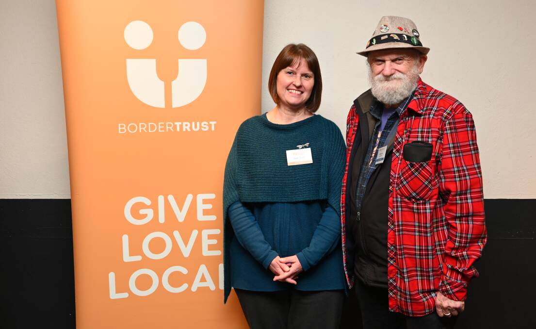 Border Trust executive officer Sue Gold with Mark Silver, project manager for the Positive Ageing Digital Storytelling Intergenerational Project at Yackandandah. Picture supplied