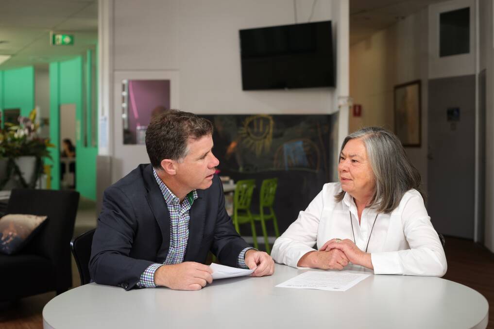 Serious concerns Albury MP Justin Clancy and Yes Unlimited CEO's Di Glover, pictured in 2022, are pleading with the state government to continue funding for the city's life-changing youth homelessness early intervention project.