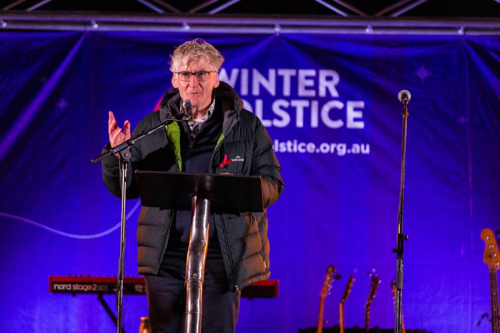 'It's a very powerful thing ... to think we can help lighten that load,' says long-standing Albury-Wodonga Winter Solstice host David Astle; the event is on at Albury's QEII Square on June 21. Picture by Nat Ord