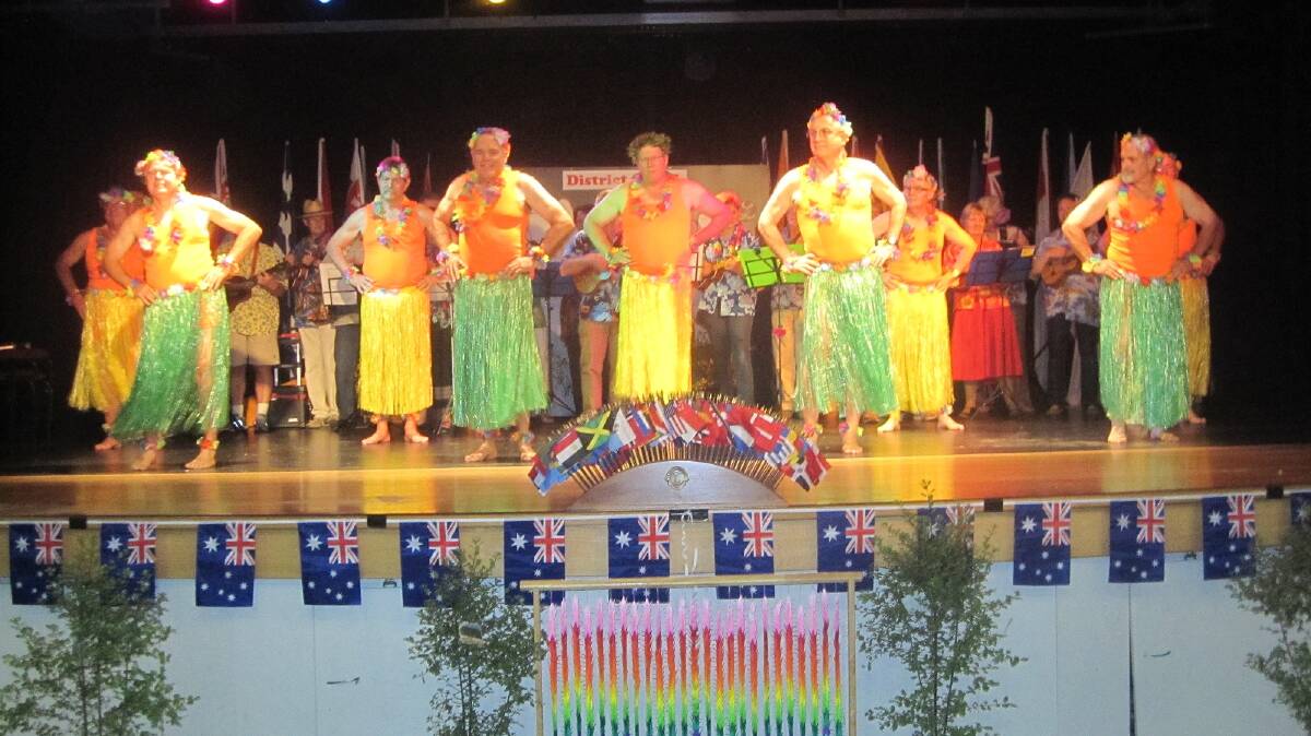 ALOHA: Lavington Lion's club performed on stage as hosts of the annual Lion's Club convention earlier this year. 