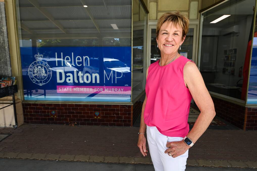 Helen Dalton outside her Deniliquin office. Her seat of Murray is the second largest in size in NSW behind Barwon which extends from Broken Hill to Narrabri. Picture by Mark Jesser