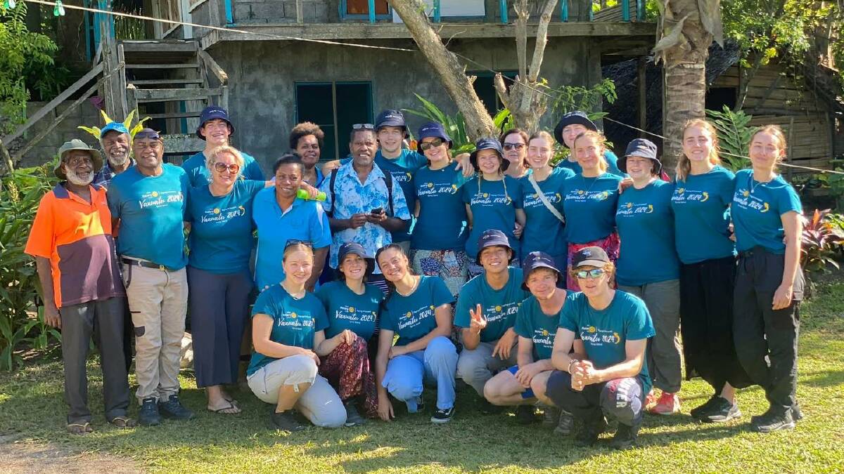 The group of volunteers who have been assisting with medical guidance and training in women's health in Vanuatu. They are now set to return home via a cruise liner. Picture from Facebook.