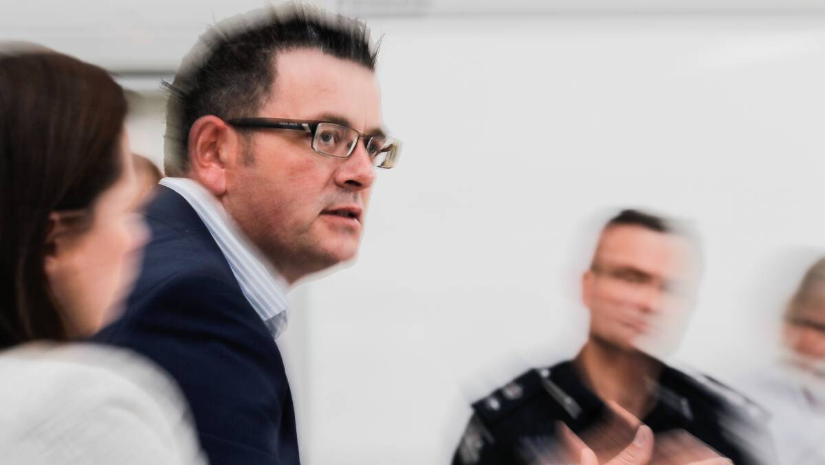Back again: Daniel Andrews during his visit to Wangaratta in March.