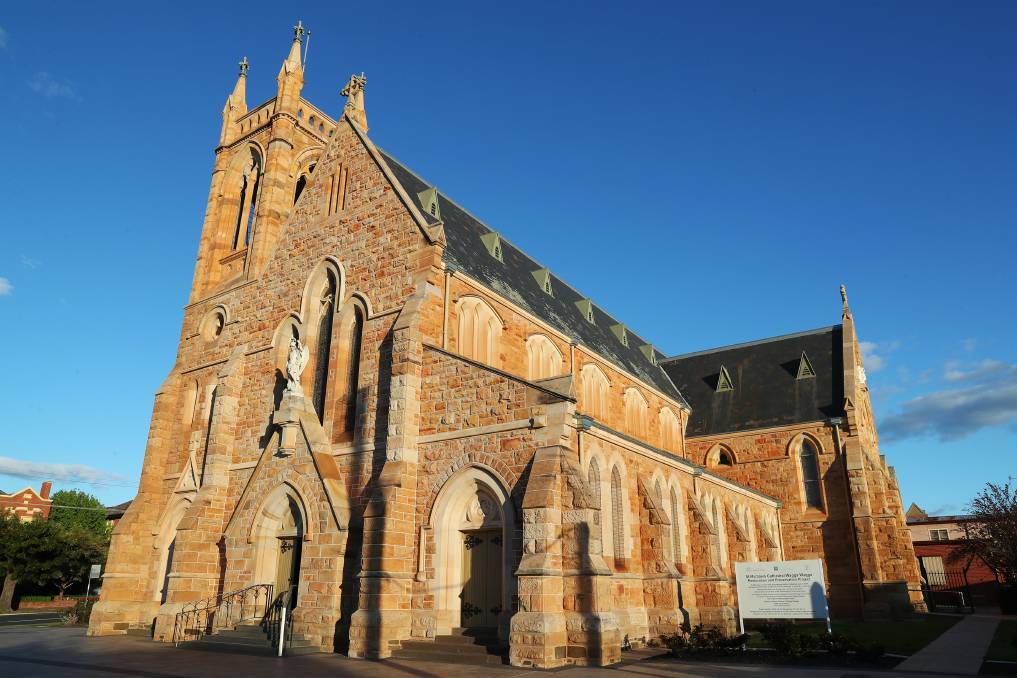 St Matthew's Cathedral in Wagga, the seat of the Catholic church in the Riverina diocese which extends south to the Murray River. It was also where Vincent Kiss met those who became his victims.