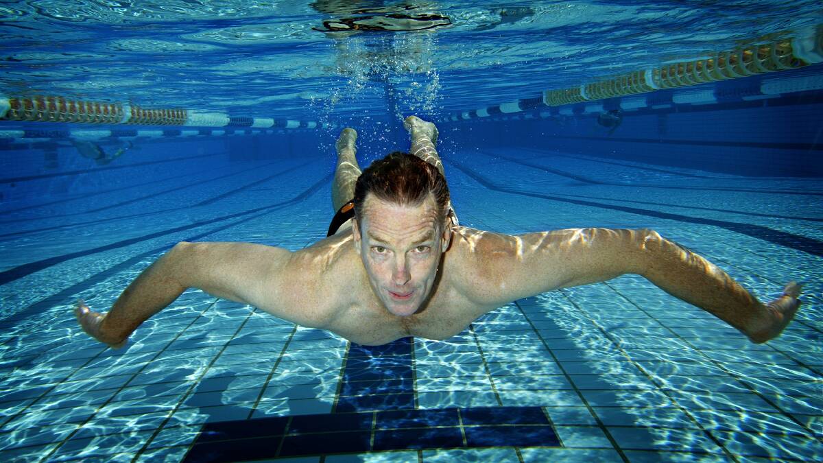 Councillor Stuart Baker, a long-time advocate for better aquatic services in Albury, will now be able to swim all year round in the city's pool. He is pictured in 2007 when he argued as mayor for an Albury-Wodonga swimming centre.