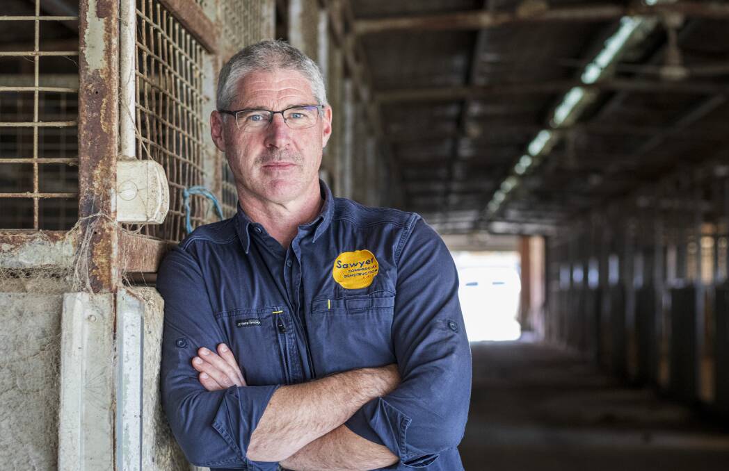 Developer Neil Sawyer at the stables, which were home to Albury Gold Cup winning trainer Brett Cavanough and are now subject to council debate with a plan for the site to be scrutinised on Monday night. Picture by Layton Holley 