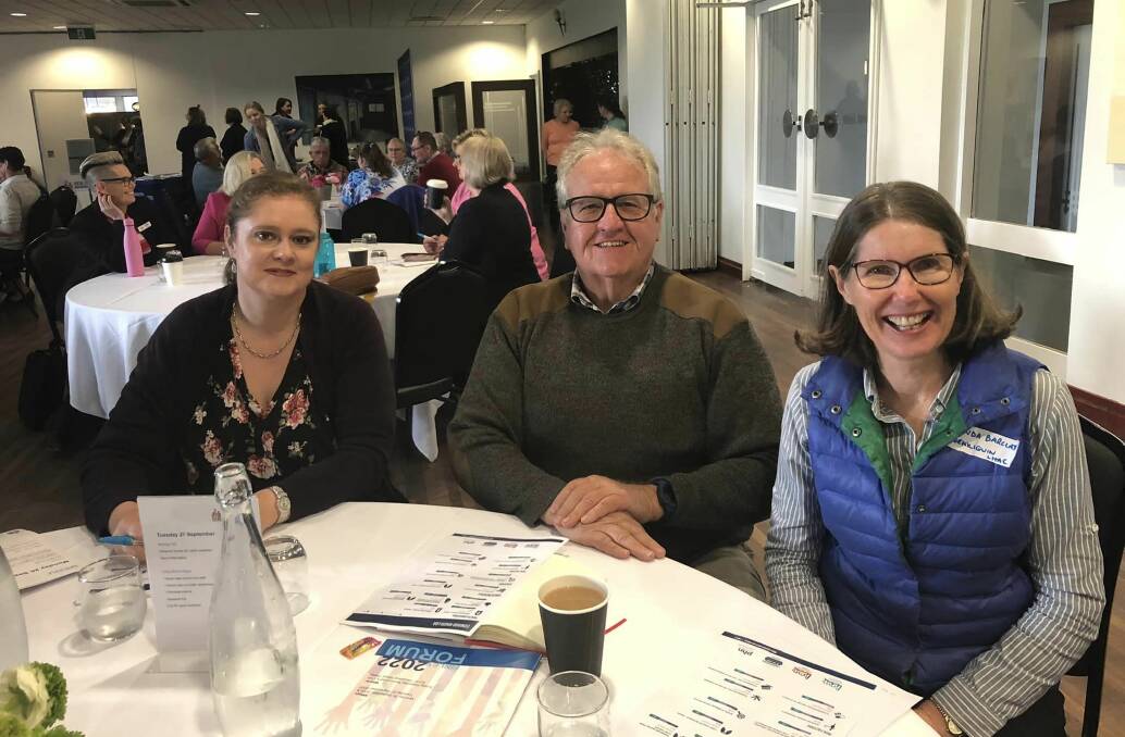 Would-be challenger Jean Haynes (left) at a function in her capacity as a member of Deniliquin's Local Health Advisory Committee. Picture from Facebook