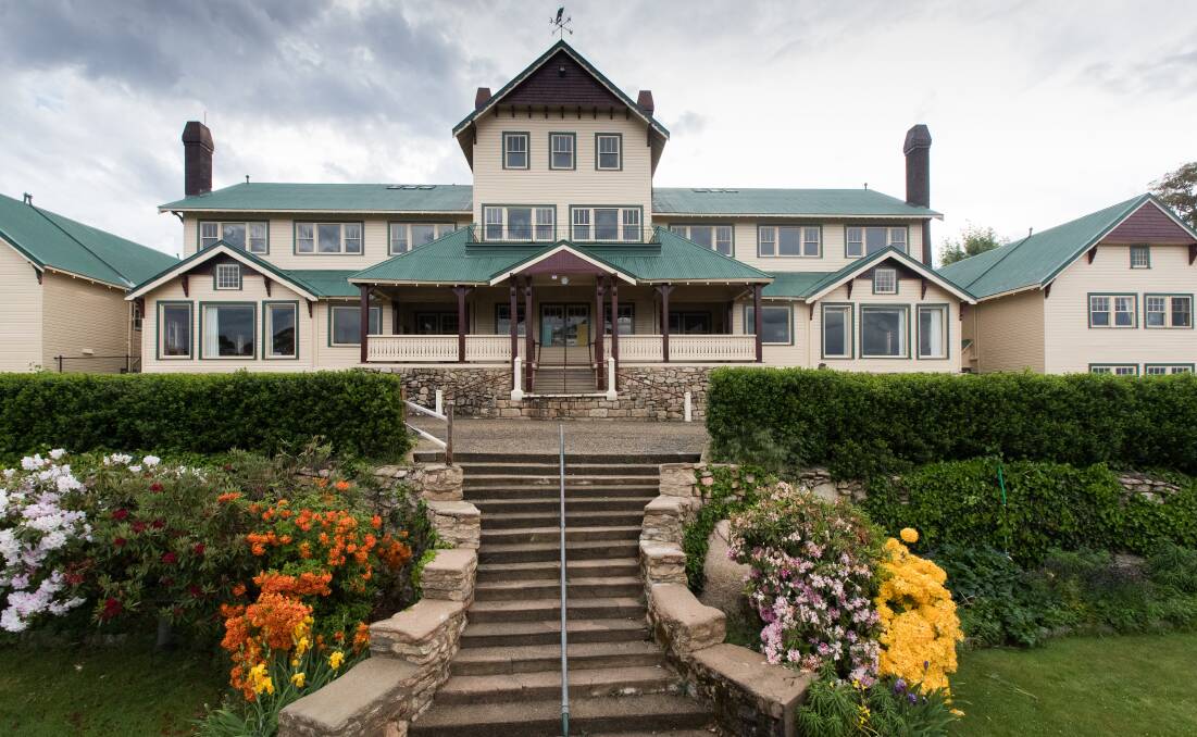 Island in the sky: The grand Mount Buffalo Chalet and its gardens which for decades were maintained by the Victorian government's railway department.