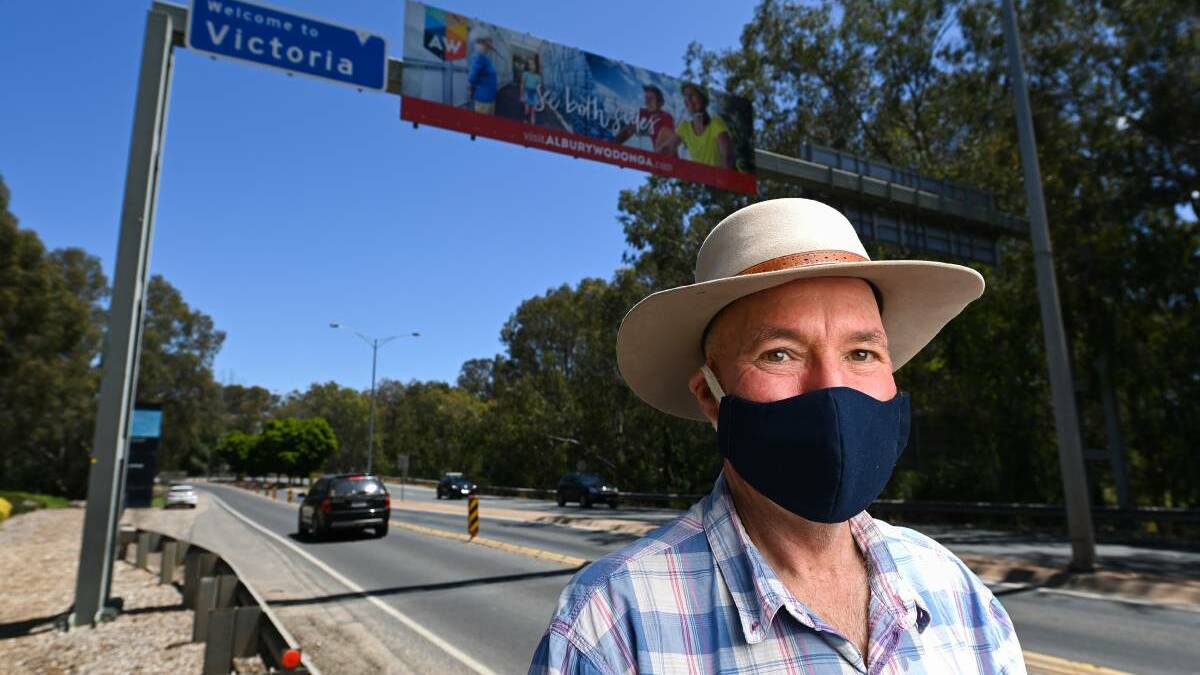 Concerned: Business Wodonga leader Neil Aird has been adherent of uniform mask rules between Albury and Wodonga. Picture: MARK JESSER
