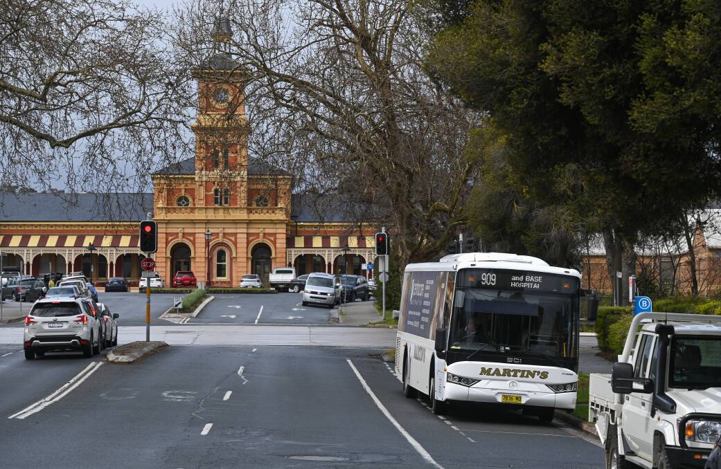 Having better links between urban bus services and train arrivals at Albury railway station is a recommendation in a new transport plan for the Twin Cities. Picture by Mark Jesser