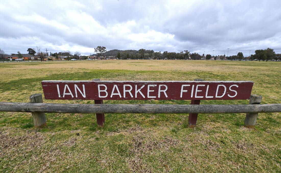 The roughly surfaced Ian Barker Fields in East Albury, once home to a rubbish dump, are now subject to a second tender process to upgrade them. Picture by Mark Jesser