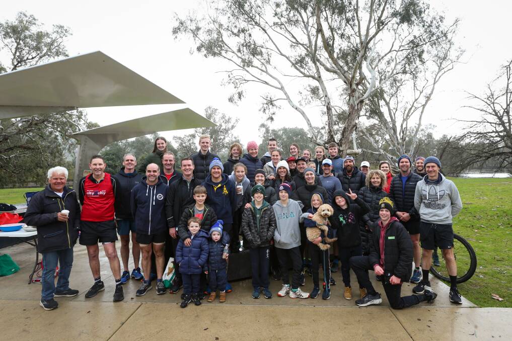 Squad: Runners and support crew who were meant to be on the Gold Coast for running events across Saturday and Sunday. About 10 did a marathon in Albury.