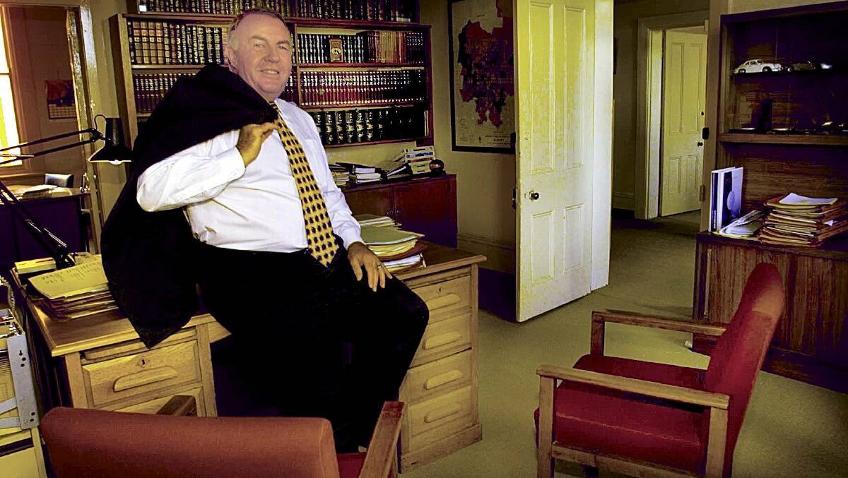 Tony Brandt in his office in 2000 at the time he had decided to seek National Party preselection for the seat of Farrer in the wake of then member for Farrer Tim Fischer resigning.