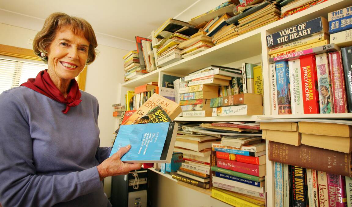 Patricia Gould's community contribution will be saluted on Thursday as her funeral is held. It included supporting the regional library system through being a committee member. Here she is in 2007 with her personal book collection.