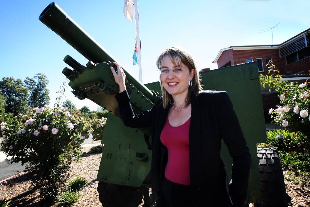 Jacinta Allan during a visit to Wodonga's defence precinct in 2010. She will be returning to the city in 2023 as the headline speaker for a summit. 