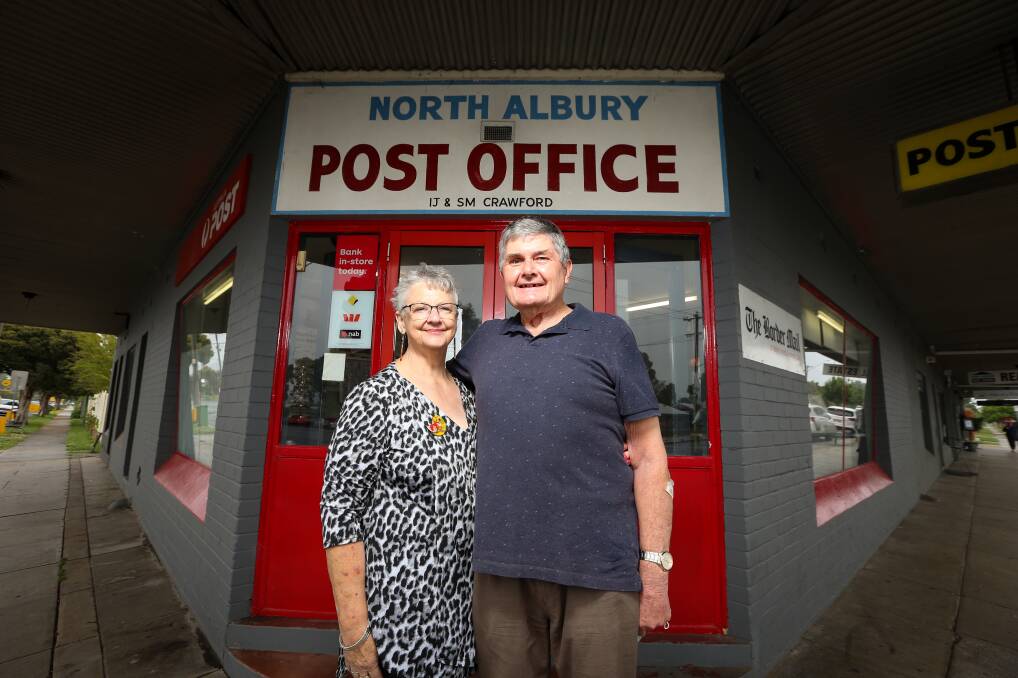 Retirement ready: Shirley Crawford was a KFC manager and Jim Crawford worked for the Murray River County Council before running the post office which has been on-site since before World War II. Picture: JAMES WILTSHIRE